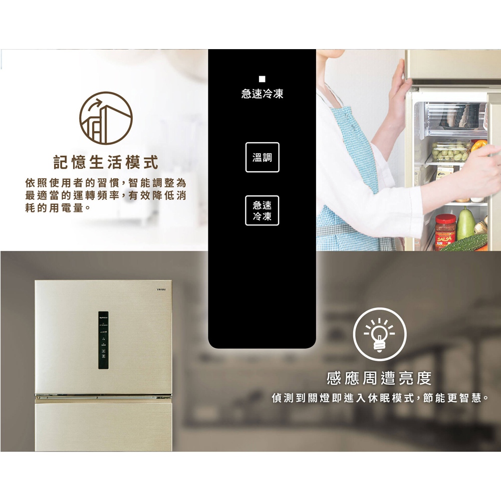 HERAN 578L Taiwan Made Grade 1 Energy Saving Inverter Triple Door Refrigerator HRE-C5721V, , large