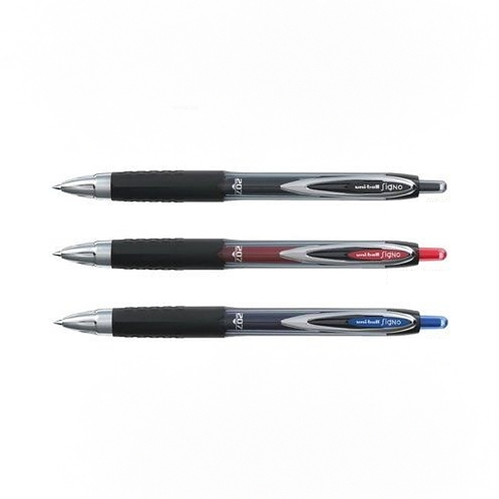 【三菱Uni】中性筆 0.5mm 2支入/組 UMN-207(黑/紅/藍)  -  多款可選, , large