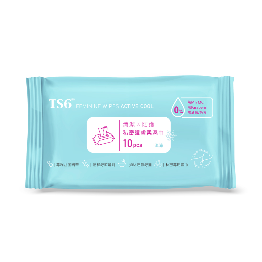 TS6 Feminine wipes Active Cool, , large