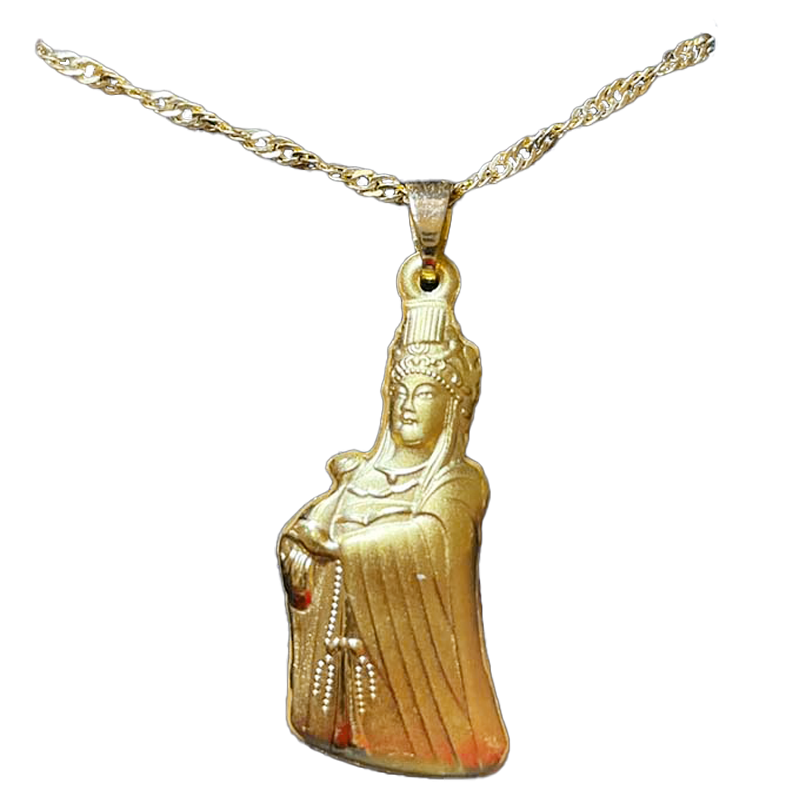 24K gold necklace, , large