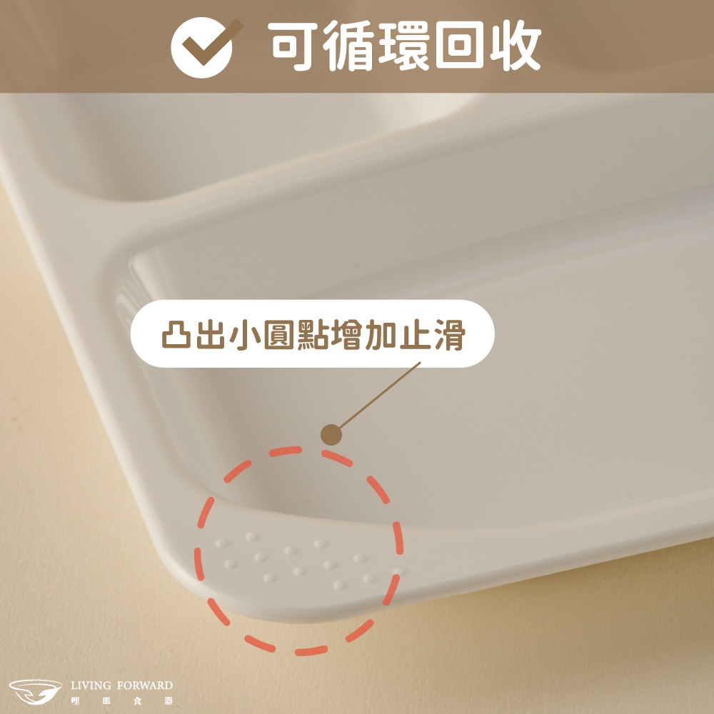 【哩皿食器】台灣製  食品級Tritan 五格餐盤(含上蓋), , large