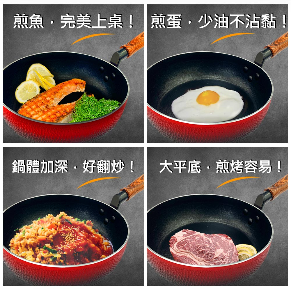 PERFECT 理想牌 晶品不沾雪平鍋不沾湯鍋IH無蓋 20cm-Leidea樂德兒, , large