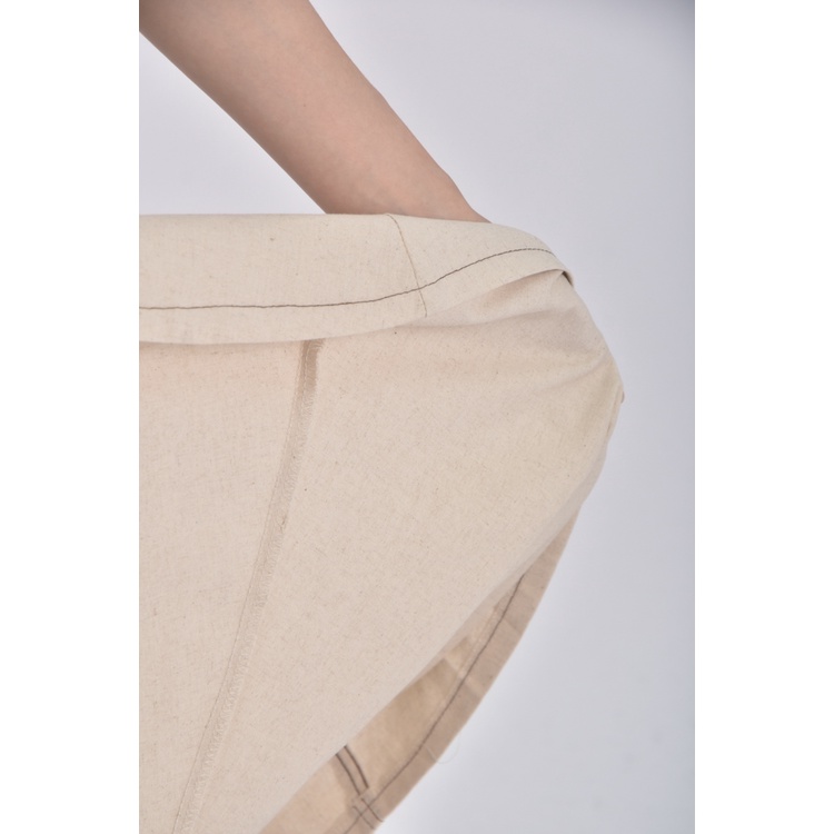 (S) 寬鬆杏色長裙二手衣, , large