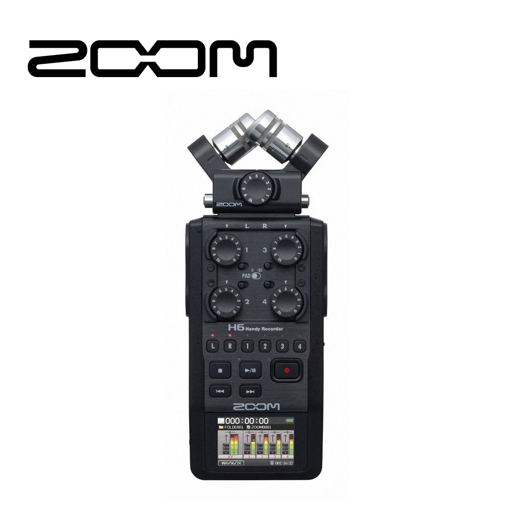 Zoom H6 Black 手持數位錄音機 錄音筆【敦煌樂器】, , large