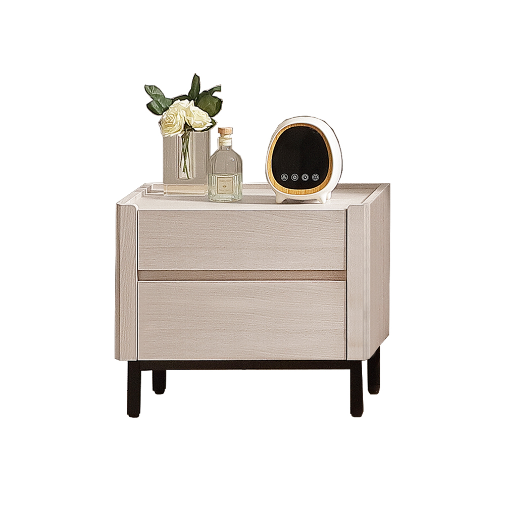 【唯熙傢俱】馬修斯橡木白床頭櫃, , large