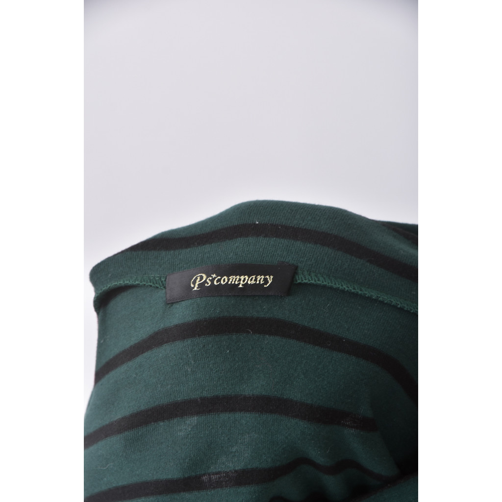 (S) pscompany條紋綠色長袖上衣二手衣, , large