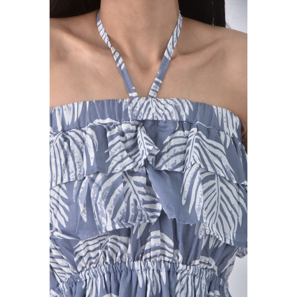 (S) ob style質感撞色藍色洋裝二手衣, , large