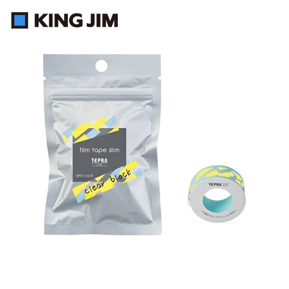 *需預訂【KING JIM】TEPRA LITE 熱感式標籤薄膜自黏膠帶 11mm(透明款)透明水滴(TPT11-020)