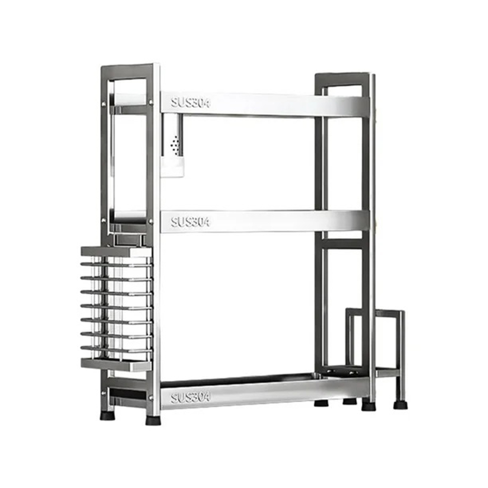 Three-layer 304 stainless steel kitchen rack seasoning rack, , large