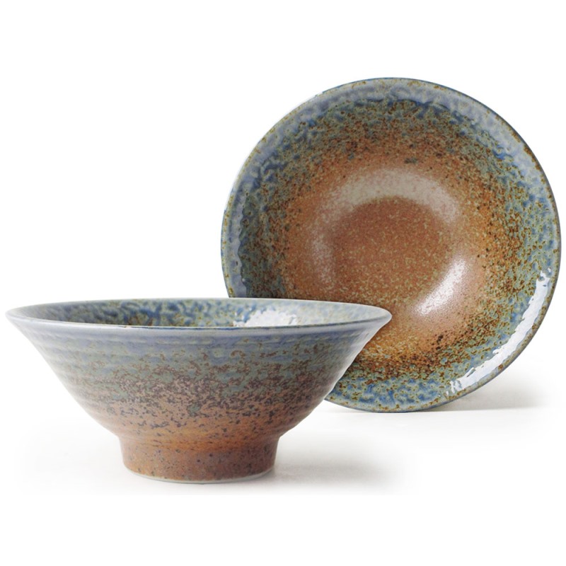 [豐名日本餐具] 6.5麵井 棕藍 / H5-65NW, , large