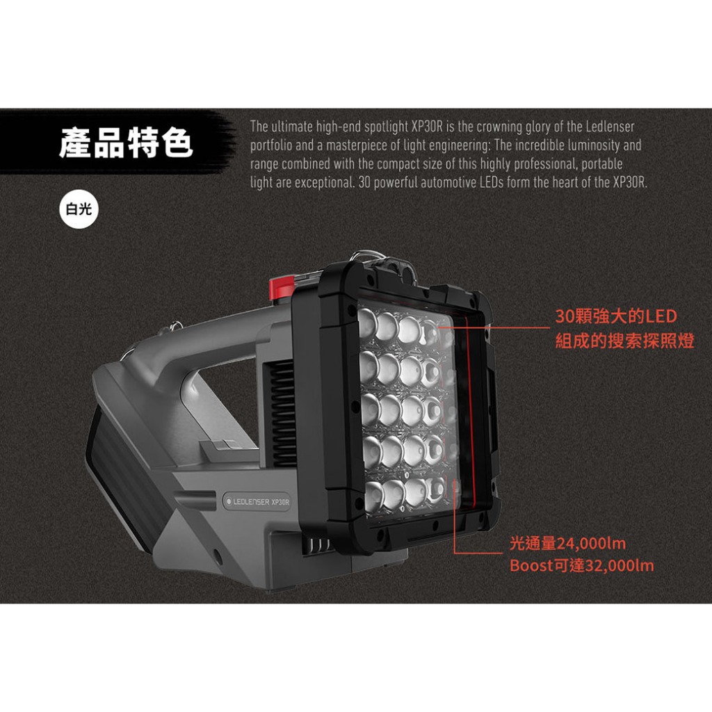 【德國Ledlenser】XP30R 專業搜索探照燈, , large