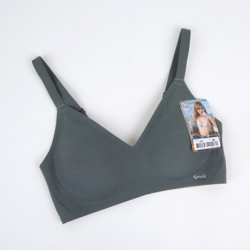 [WINIBRA] Mannyton Wireless Bra ABC Cup, Light Gray, Size S (32), , large