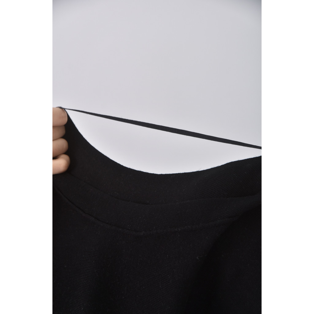 (XL) glordano圓領黑色長袖上衣二手衣, , large