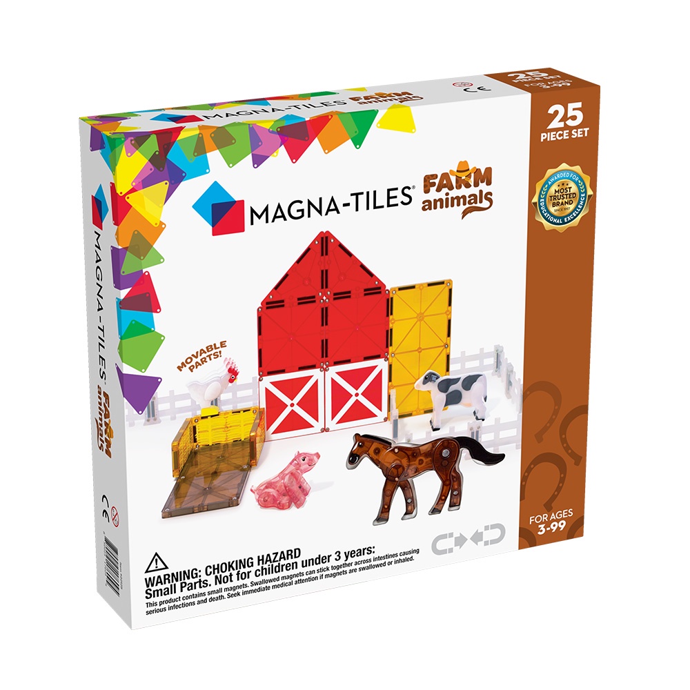 Magna-Tiles 磁力積木25片-農場動物, , large