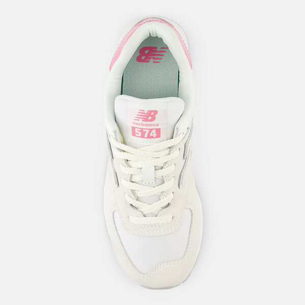 Kixpress-New Balance 女 休閒鞋 運動 經典 復古 B楦 NB 574 緩震 麂皮 海鹽 粉紅 [WL5742BA], , large