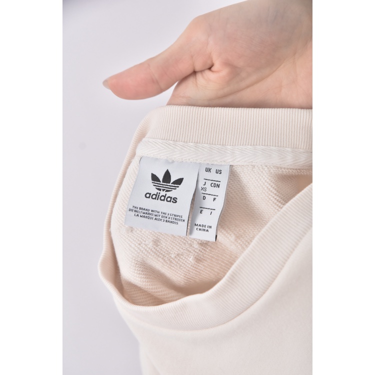 (M) adidas質感運動大學Ｔ杏色長袖上衣二手衣, , large