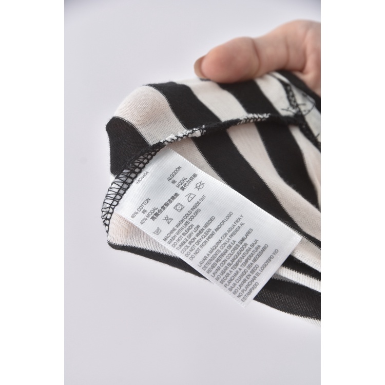 (S) nautica質感棉質條紋黑色長袖上衣二手衣, , large