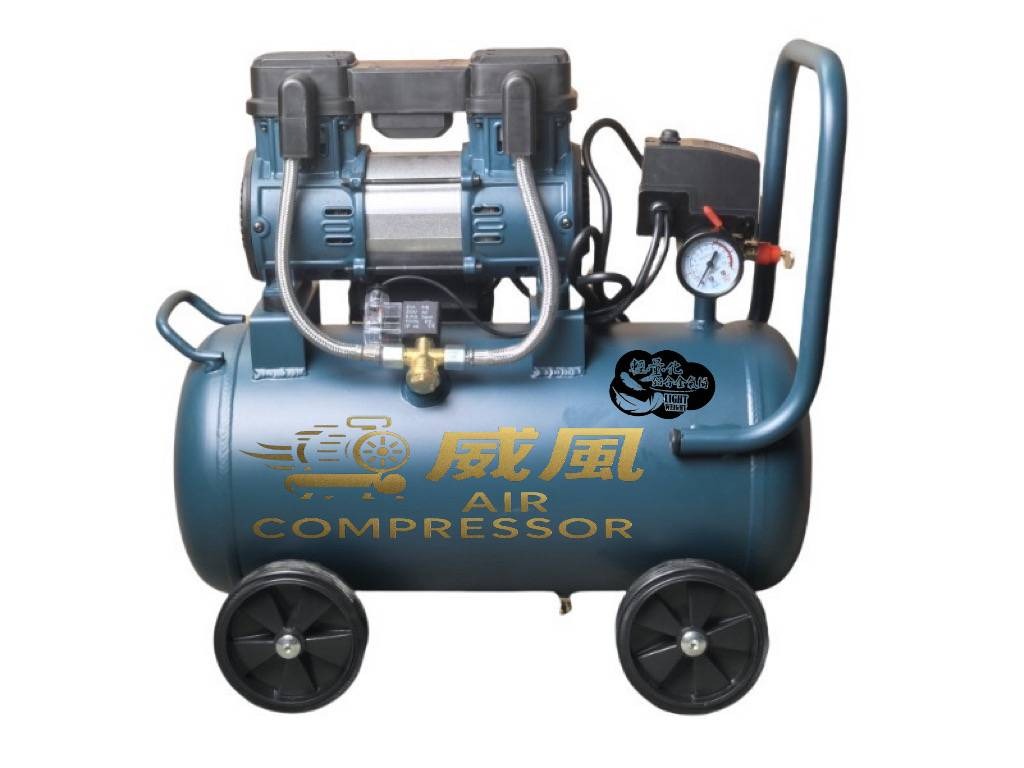 WIN五金 台灣品牌 威風牌 無油 無碳刷 <WA-2515B鋁桶15L>鋁桶式空壓機 110V 全銅馬達 無油空壓機 快速打氣機 打氣機 快速空壓機, , large