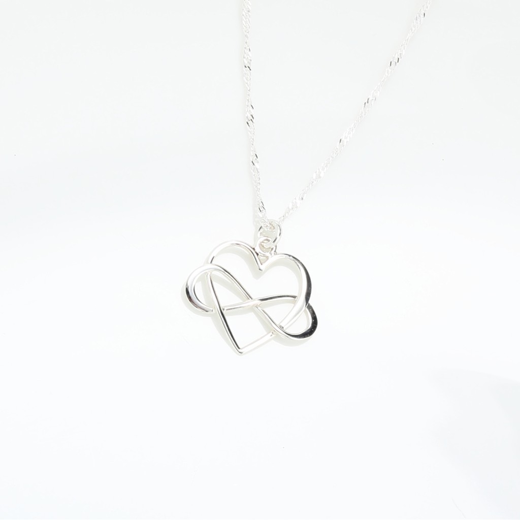 【Angel & Me】Heart Endless love s925 sterling silver necklace Birthday, , large