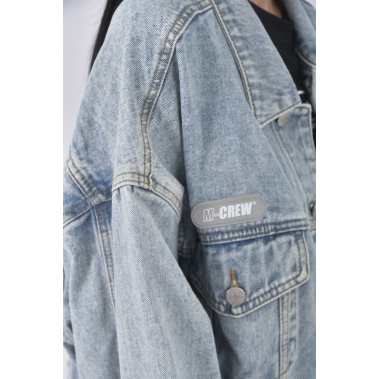 (2XL) mellow co丹寧牛仔排扣藍色外套二手衣, , large