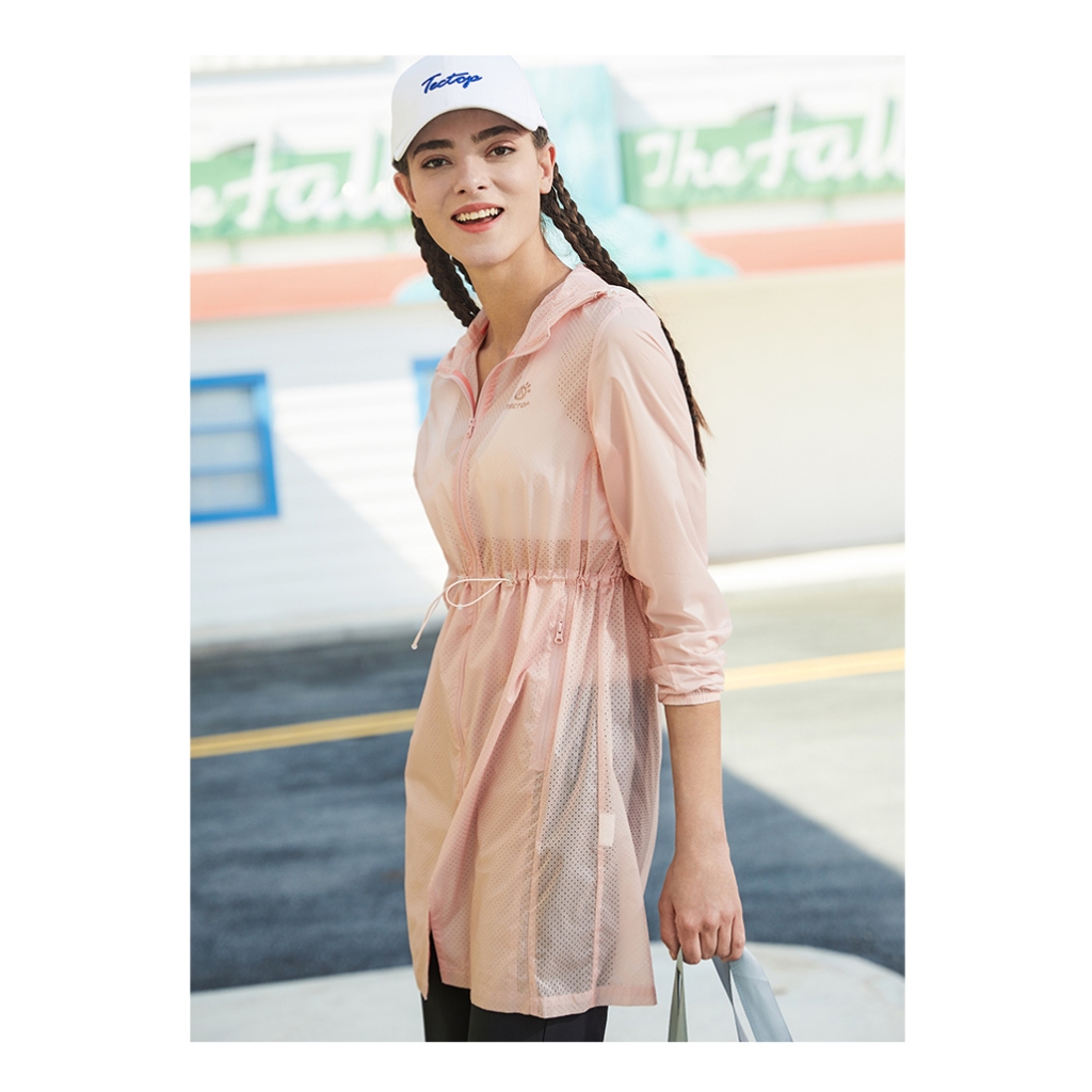 TECTOP 探拓戶外 【最後出清！】201228女款長版抗UV超輕薄外套(超時尚、超透氣、抗UV、防潑水、好輕薄), , large