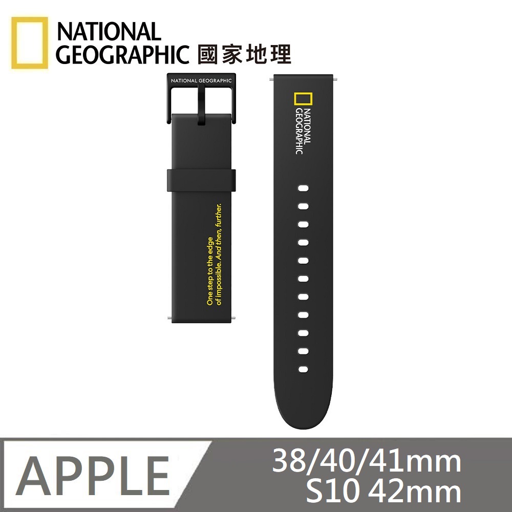 National Geographic Smart Apple Watch Strap Silicone Strap Applicable to Apple Watch 38/40/41mm, S10 42mm - Black , , large