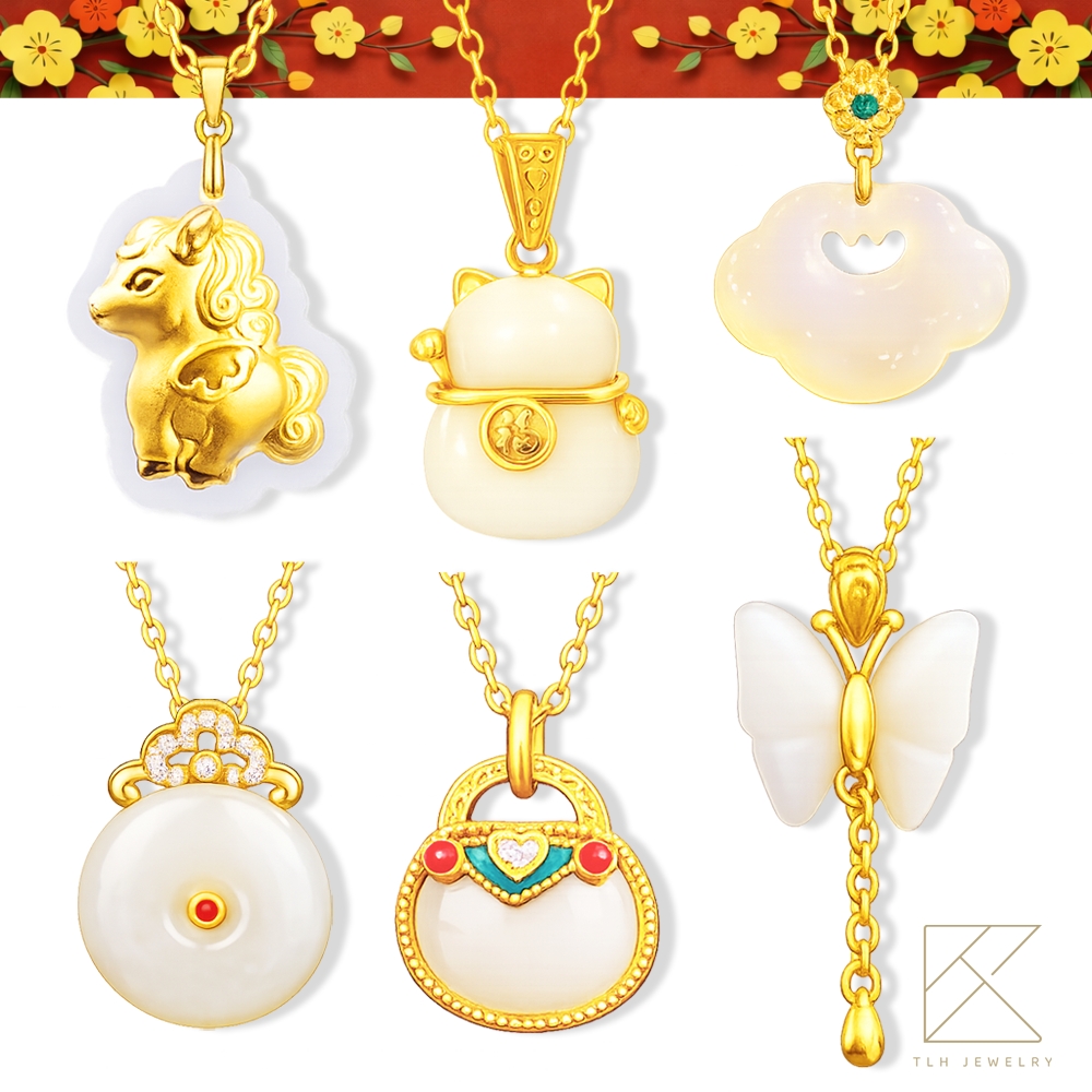 【TLH】《馬到金來・元寶盒福袋》多選和田玉項鍊 (馬年 過年 送禮)禮), , large