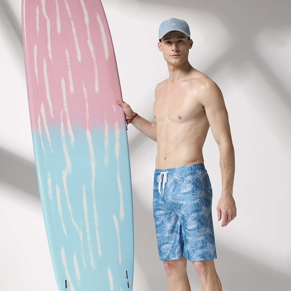 MONINA  MIT Big men beach swim trunks -L, , large