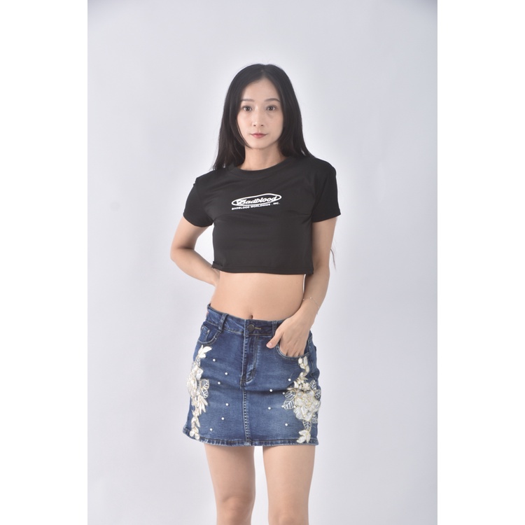 (M) used jeans丹寧牛仔質感棉質藍色短裙二手衣