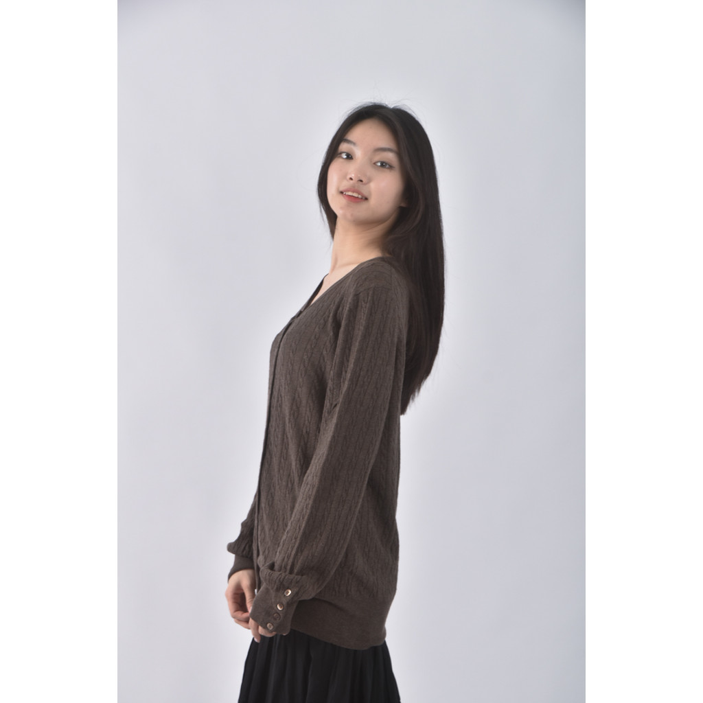 (XL) gap棉質開衫棕色外套二手衣, , large