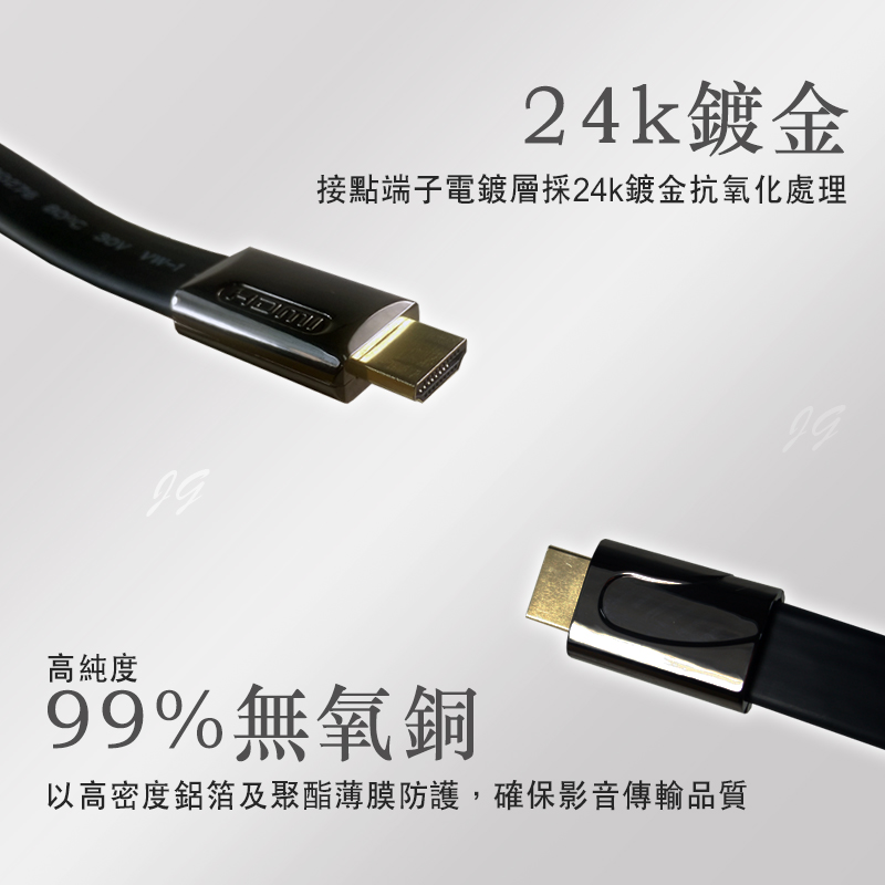 【iNeno】HDMI High Speed 超高畫質扁平傳輸線 HDMI2.0版-1.5M, , large