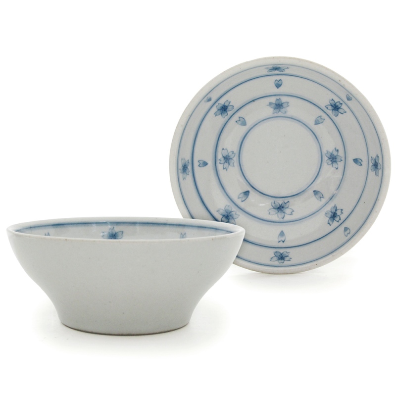 [豐名日本餐具] 4.0"輕量井 藍櫻 有田燒 / C04DB0-312, , large