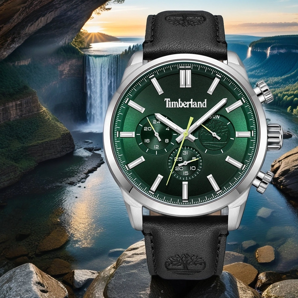 Timberland 天柏嵐 HENNIKER II系列 三眼多功能手錶-46mm TDWGF0028703, , large