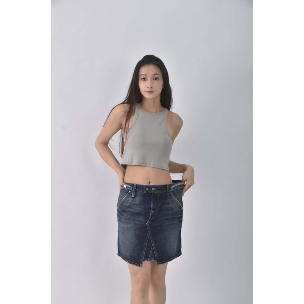 (XL) levis丹寧牛仔棉質藍色短裙二手衣