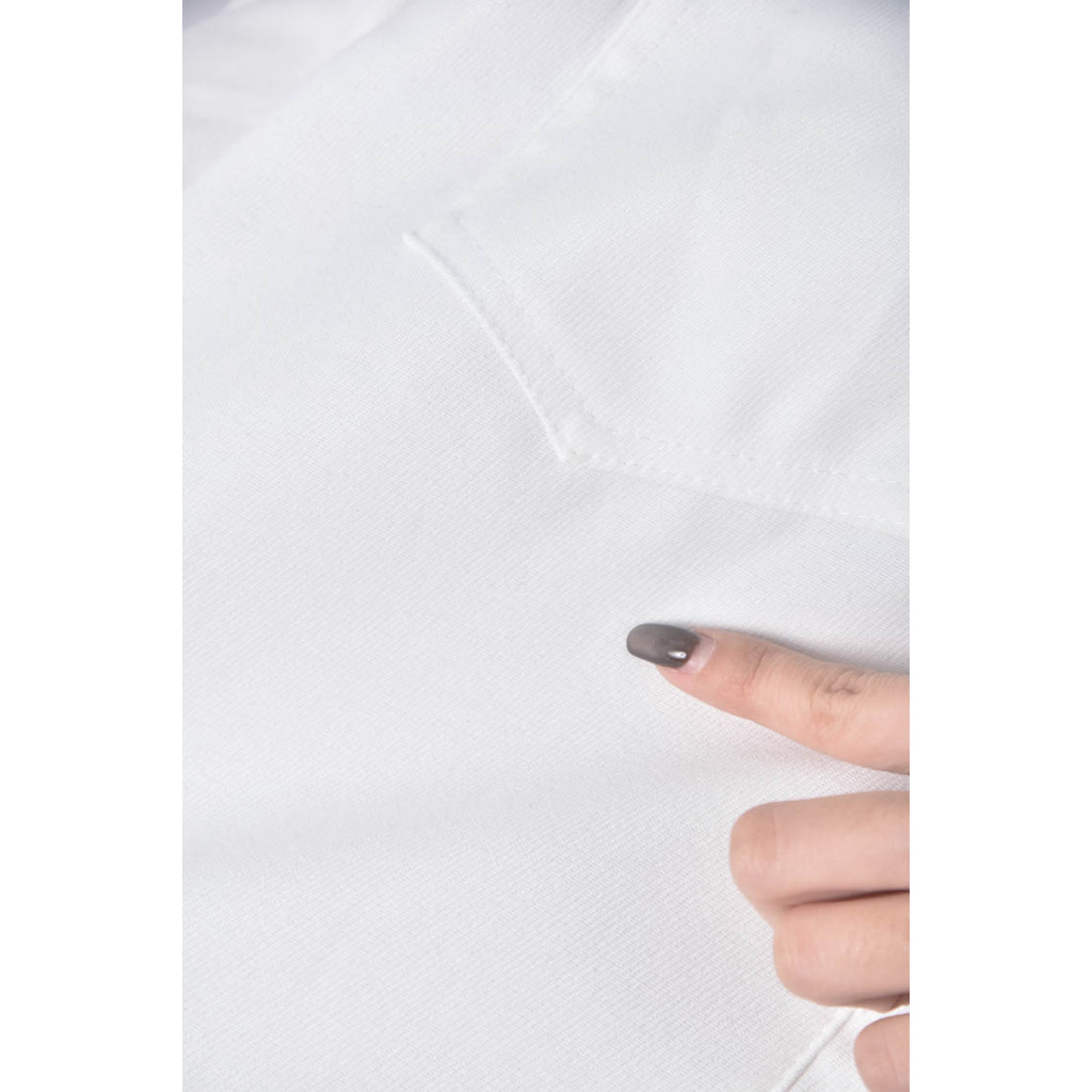 (XL) 排扣白色襯衫上衣二手衣, , large