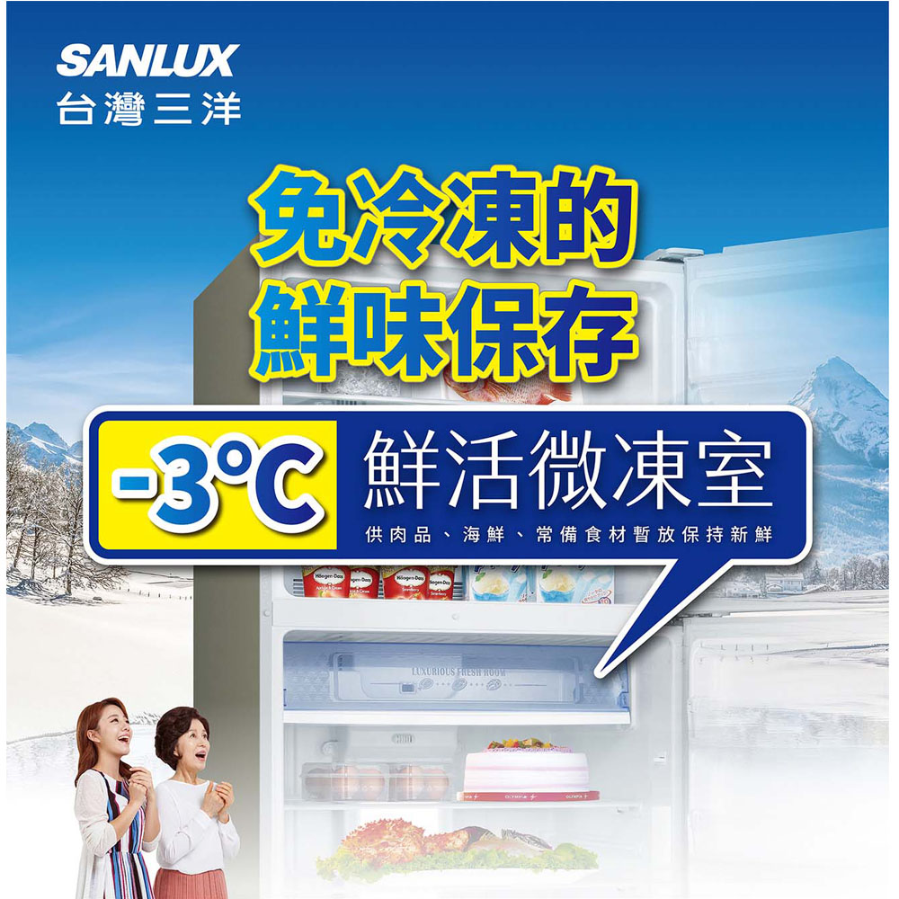 SANLUX Taiwan Sanyo 606L Double Door Inverter Refrigerator SR-V612B, , large