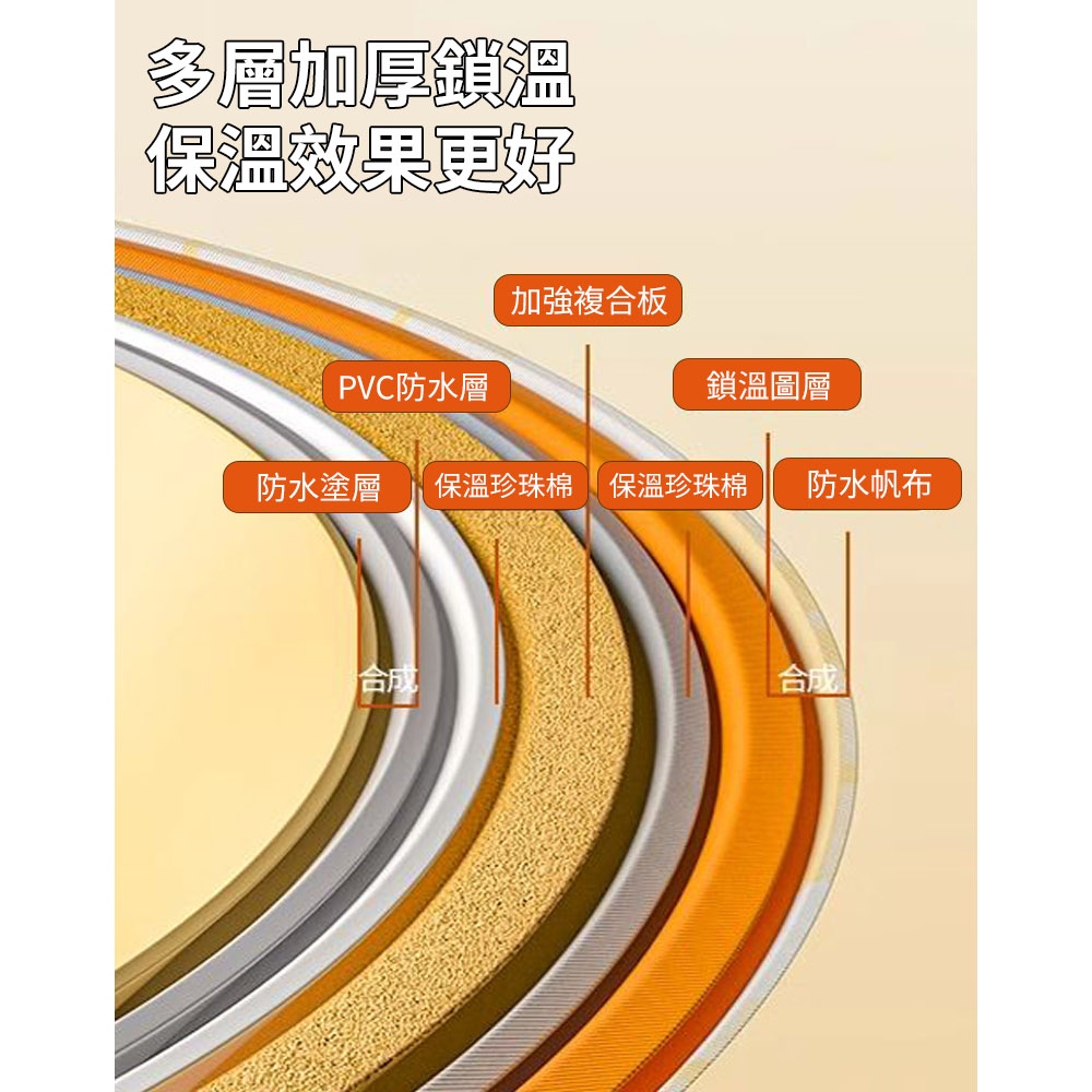 【AOTTO】免安裝特大款快速折疊泡澡桶-藍花(BJ-003B), , large