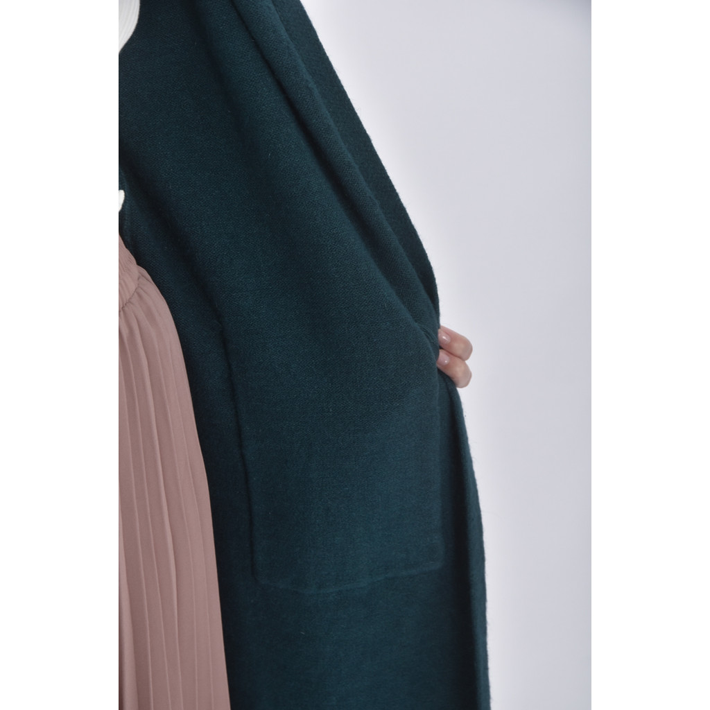 (M) 棉質連帽綠色外套二手衣, , large