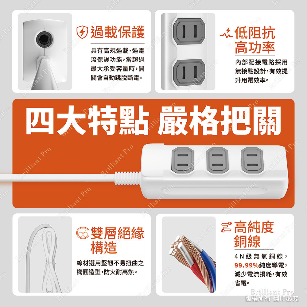 超電王3插3.6米 12尺2P延長線 SNA203-12, , large