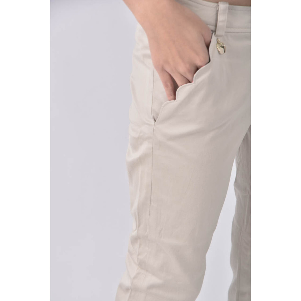 (L) knights bridge寬鬆杏色長褲二手衣, , large