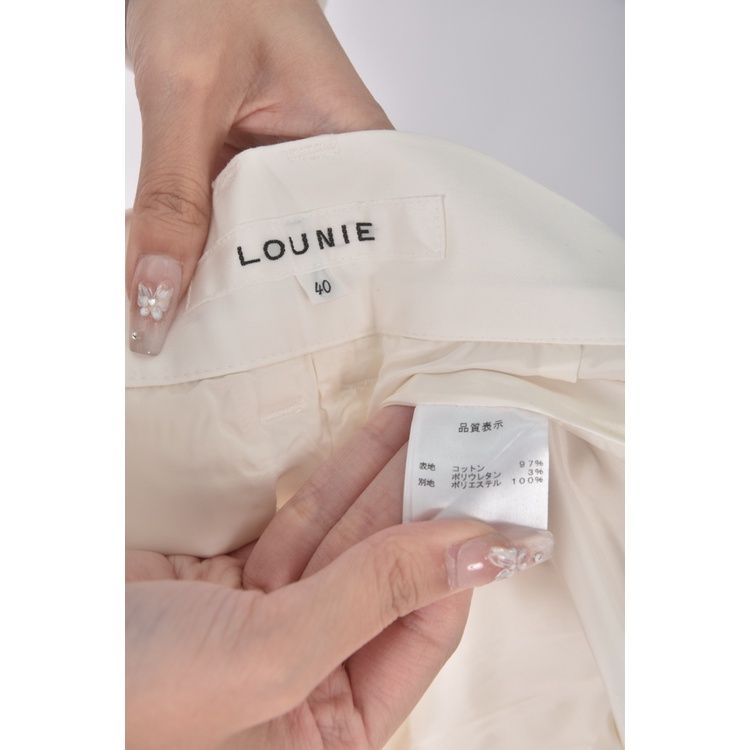 (L) lounie高腰質感白色長褲二手衣, , large