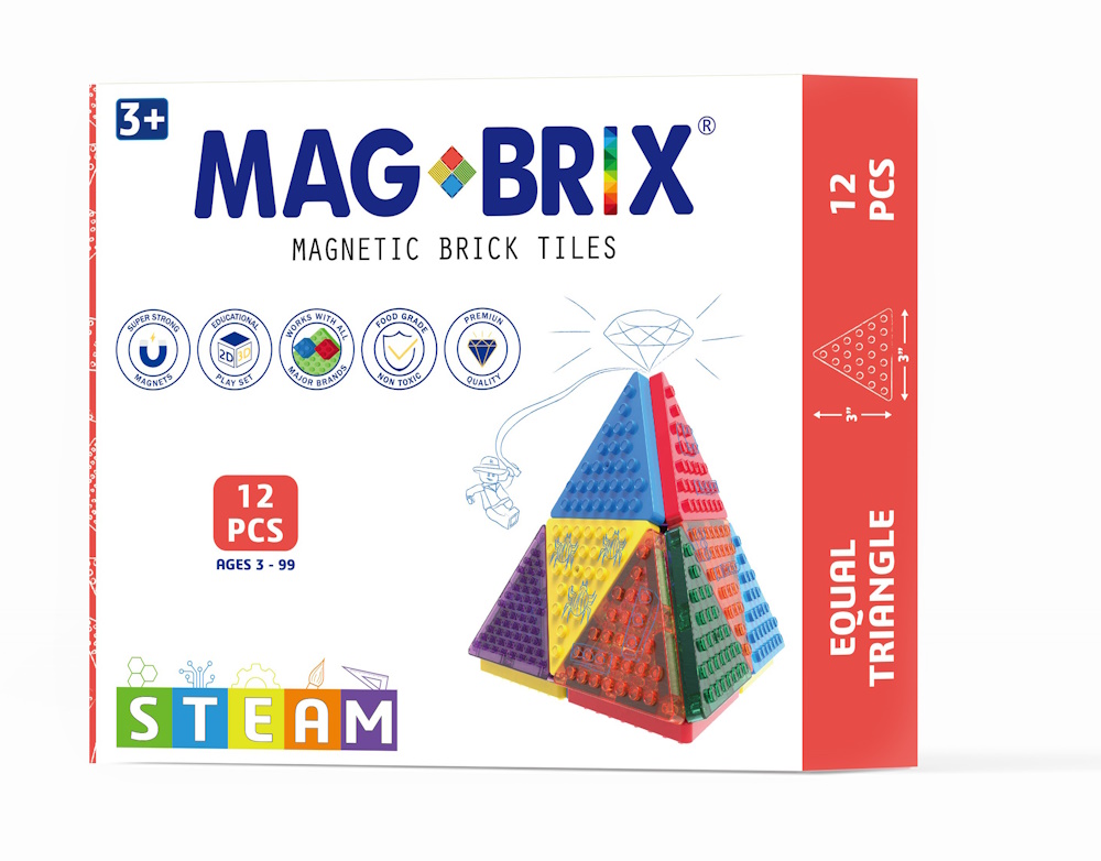[好研所]MAGBLOX® - MAGBRIX® 積木磁力片 正三角形 12pcs, , large