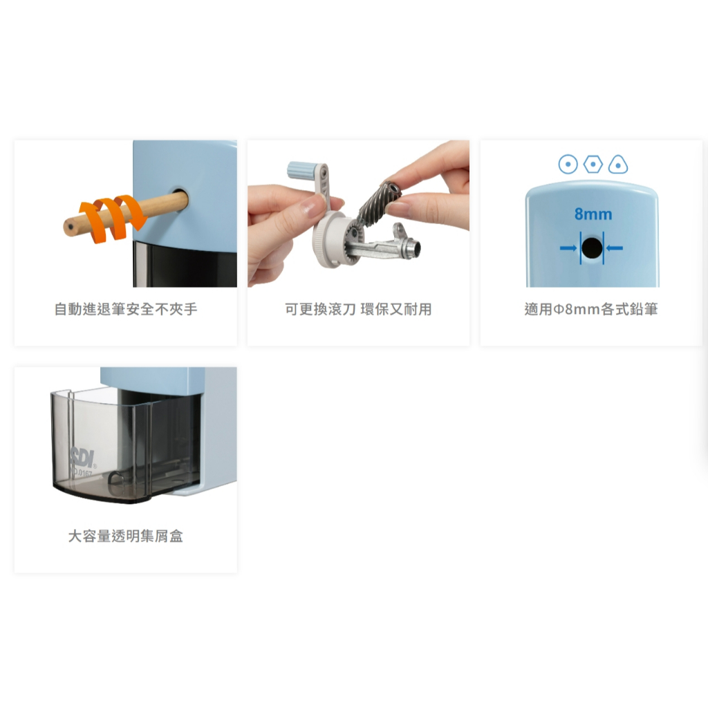 手牌SDI 自動進筆削鉛筆機(0167P)*粉, , large