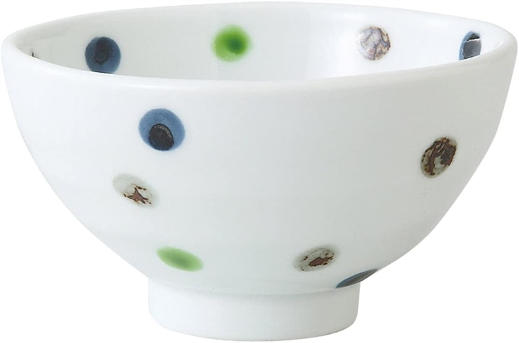 Color Dot Rice Bowl-Green