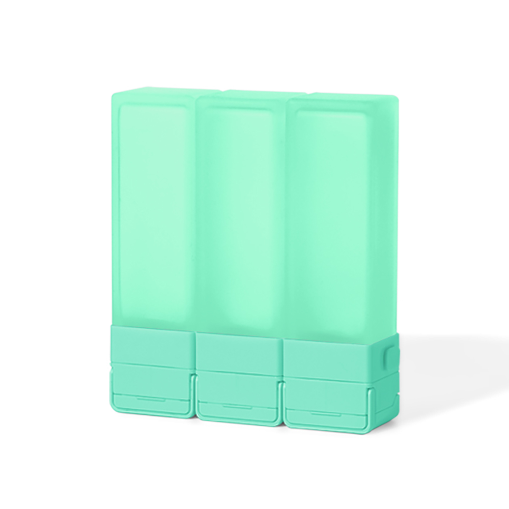 Suzzi CUBIC Travel Bottle - Blue - L 100ml - Three Piece Travel Set, , large