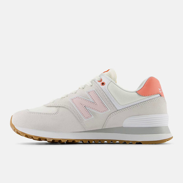 Kixpress-New Balance 574 女 運動休閒鞋 復古鞋 麂皮 舒適 緩震 鏡灰 玫瑰砂糖粉 [WL574IPK], , large