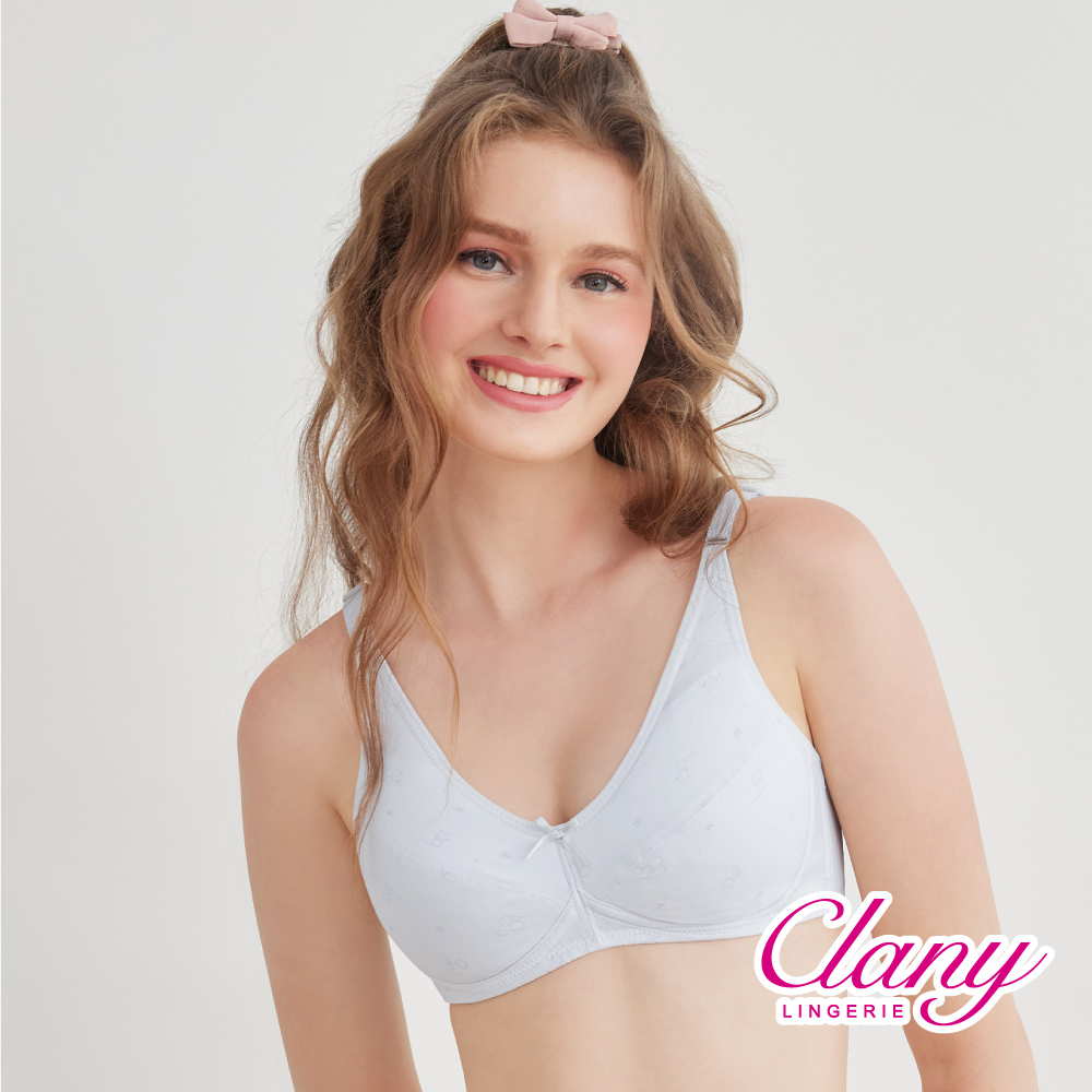 【可蘭霓Clany】 MIT涼感小貓咪無痕無鋼圈ABC學生內衣 少女內衣 成長型內衣 8039-61 灰色, , large