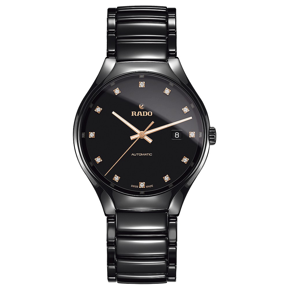 RADO 雷達 TRUE真系列鑽石陶瓷機械腕錶-40mm R27056732