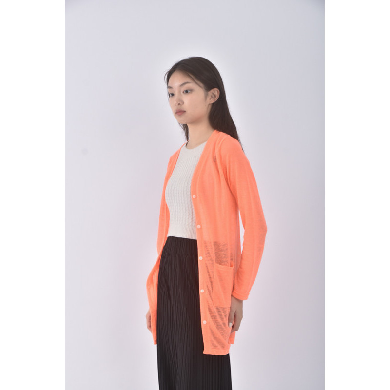 (S) orangebear質感銀光橘色外套二手衣, , large