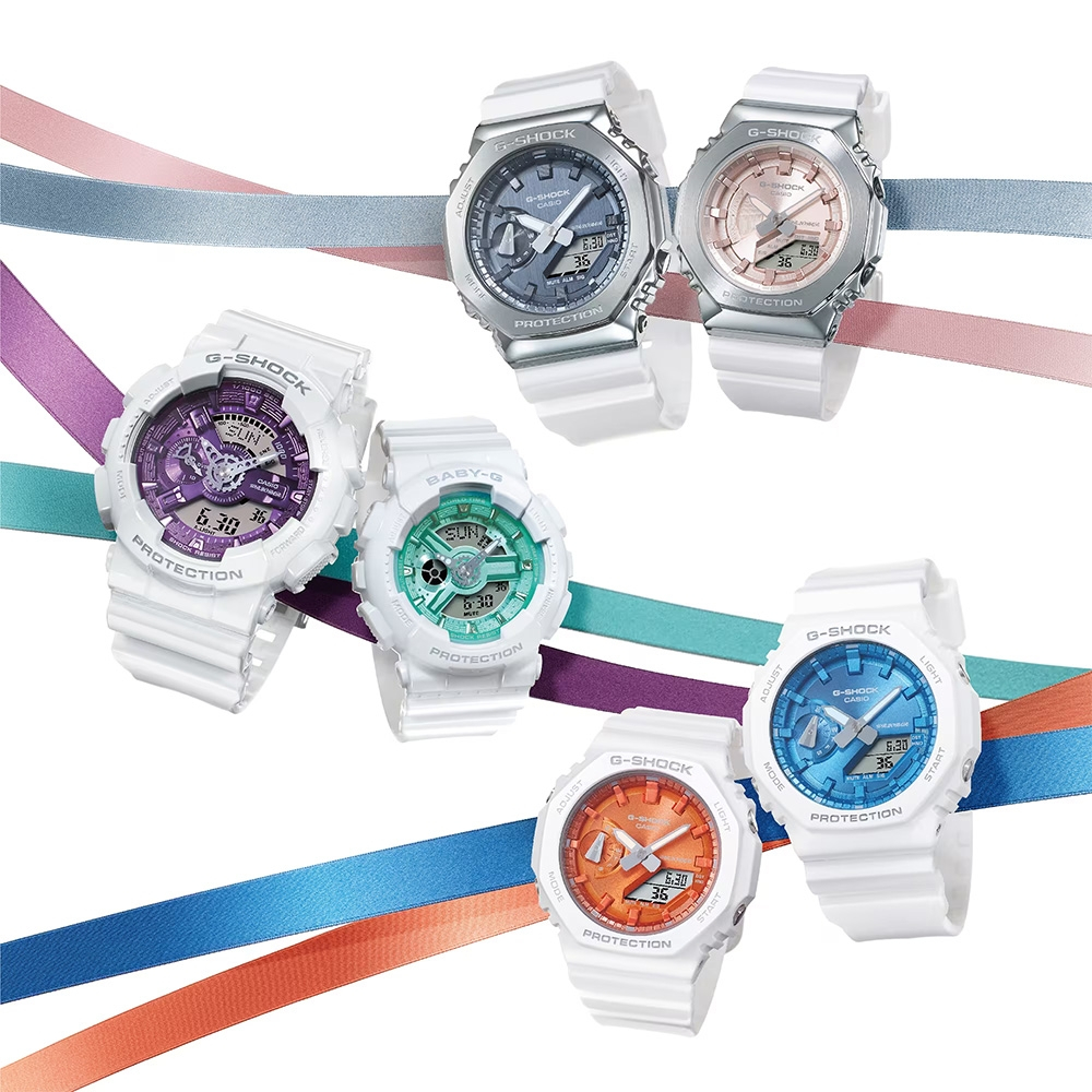 CASIO 卡西歐 G-SHOCK ITZY Lia 配戴款 八角 閃耀冬季手錶 GMA-S2100WS-7A, , large